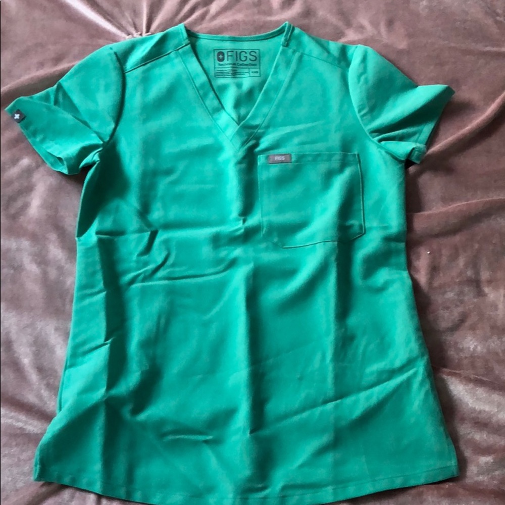COPY - Figs XXS surgical green Catarina scrub top